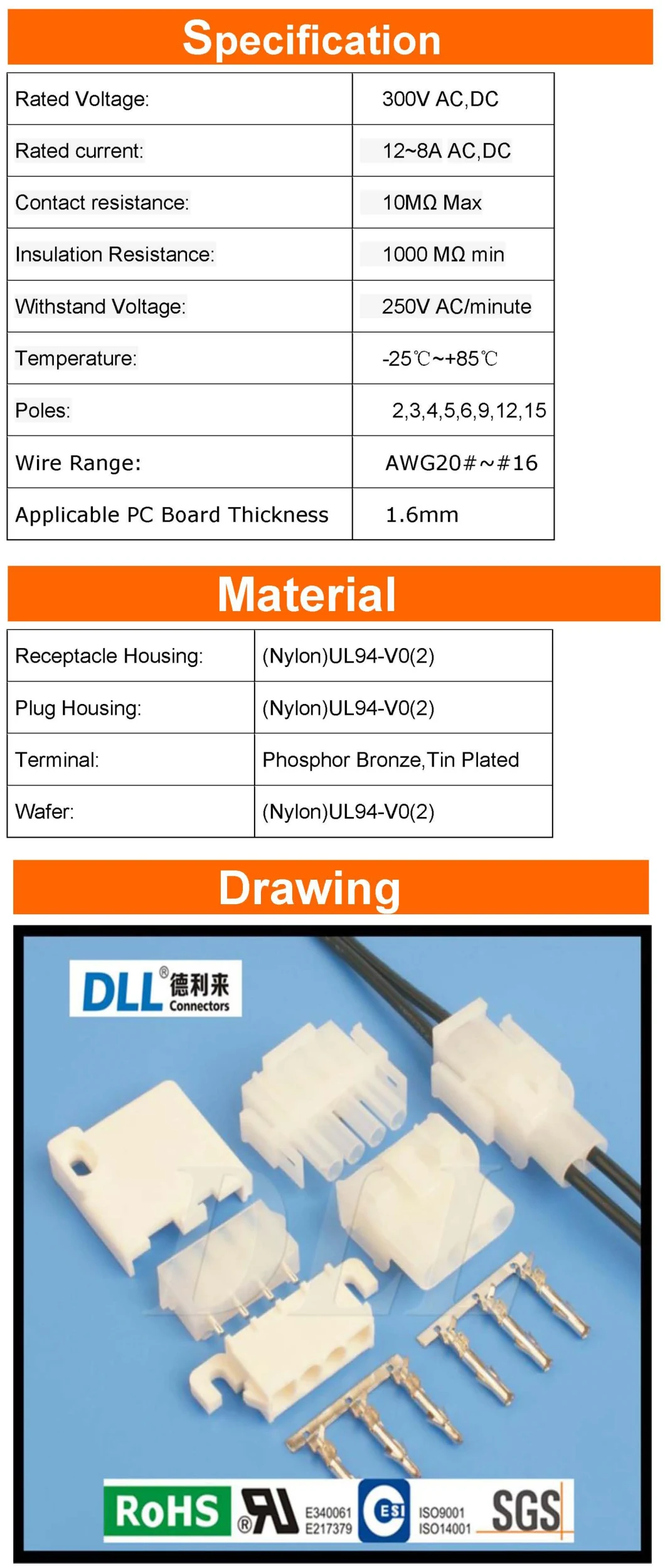 1mm-10mm Pitch Wire to Board Wire to Wire Connectors