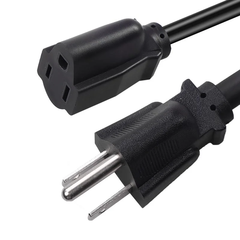 UL Approved AC Power Cord with Standard NEMA5-15 Us Plug to IEC320 C13 Connector