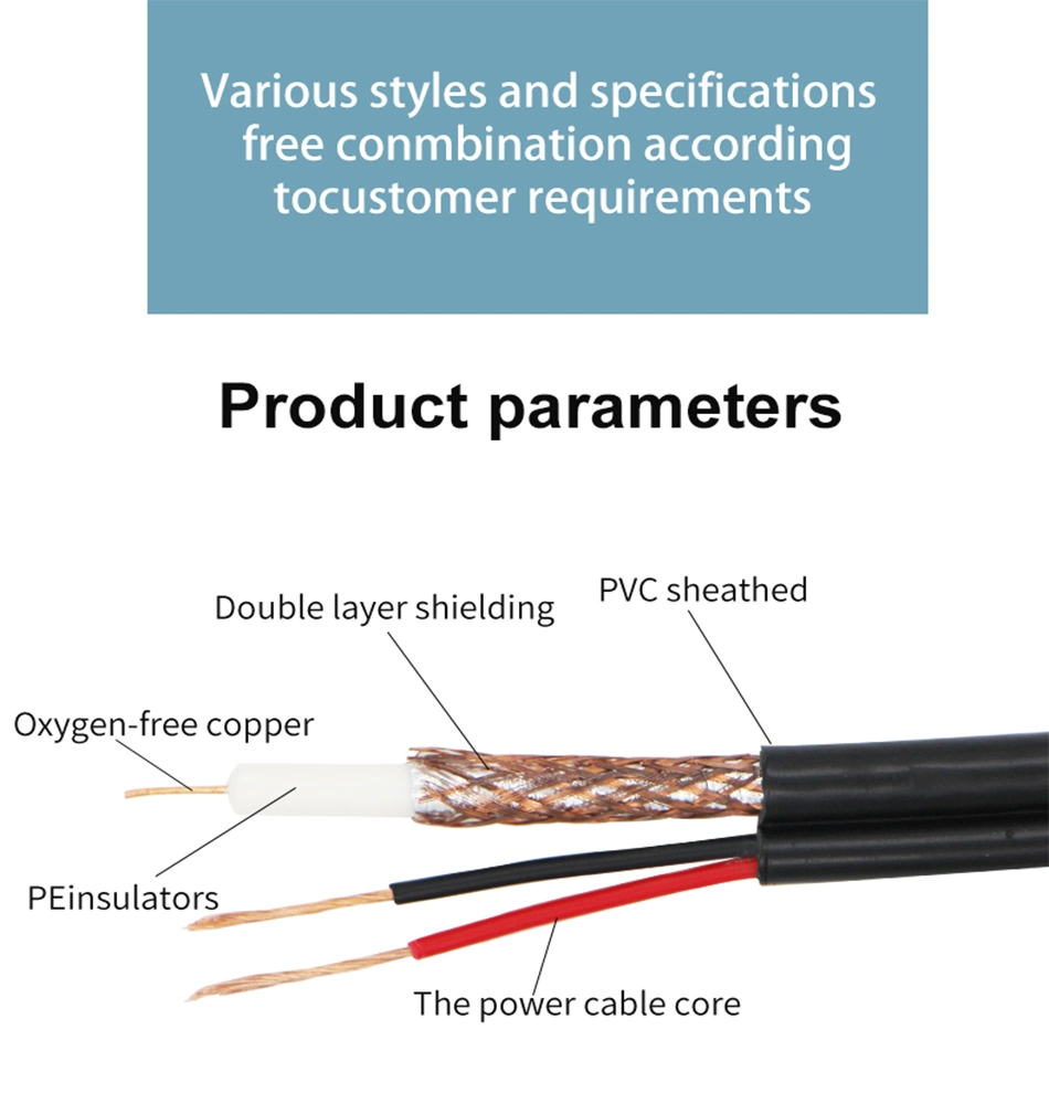 Communication Coaxial Cable Price Per Meter RG6 Coaxial Cables RG6+Power Line Coaxial Cable