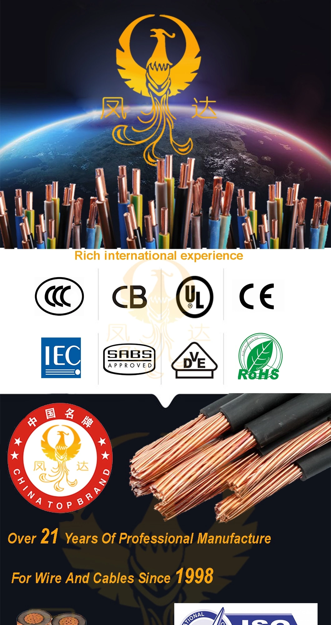 Feiya German Standard Industrial Cables PVC Insulated Sheathed Power Cable N2xfgy/ Na2xfgy