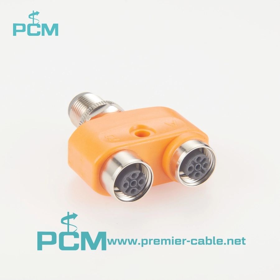 Circular Connector T-Splitter Adapte M12